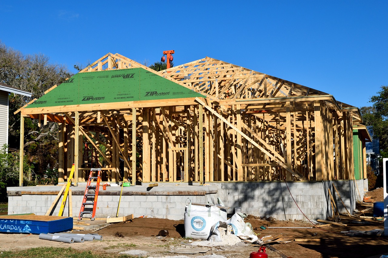 framing new home, buffalo