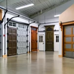 Variety of garage doors on display