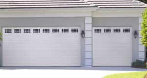 Traditional H Short Panel Glazed True White Steel Double And Single Garage Door - Amaar Garage Door