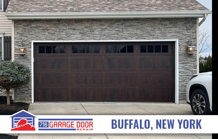 Buffalo Ny home with newly tuned up garage doors by 716 team