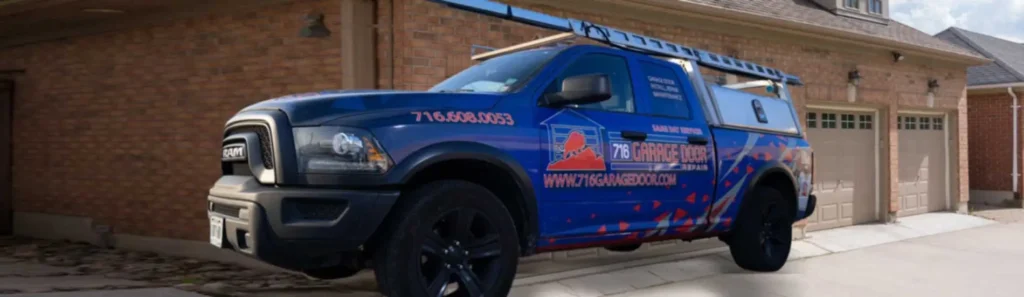 716 branded truck - blue and red
