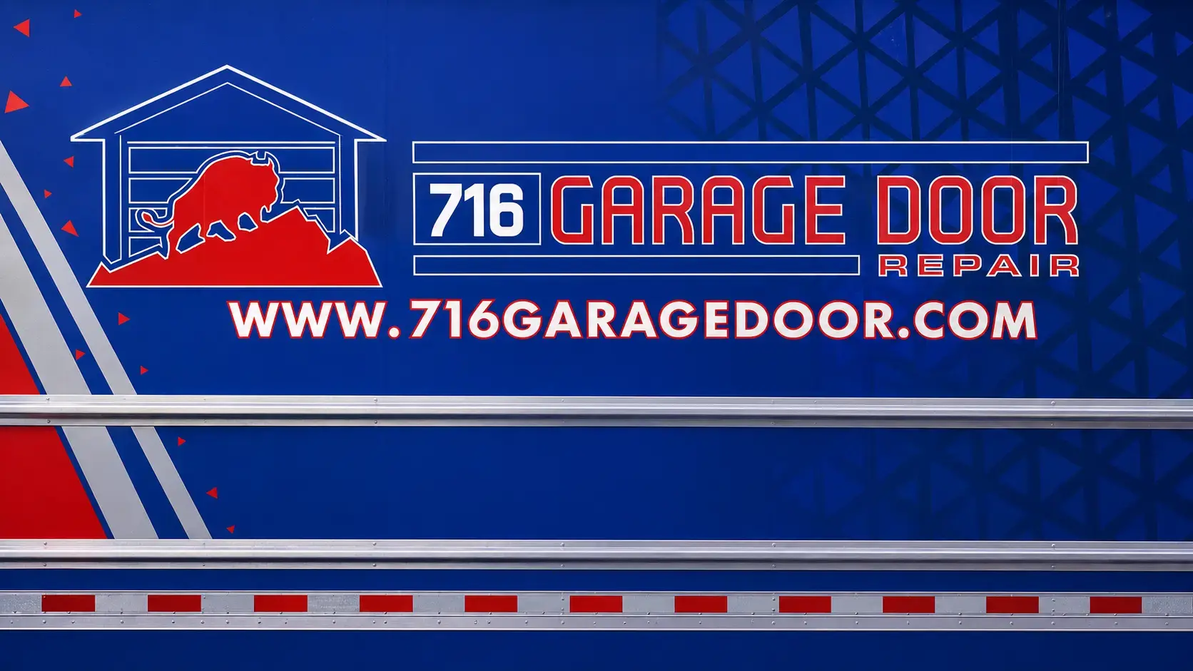 716 garage door logo with website www.716garagedoor.com