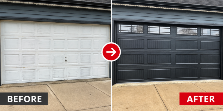 Before After Black Garage Door Replacement