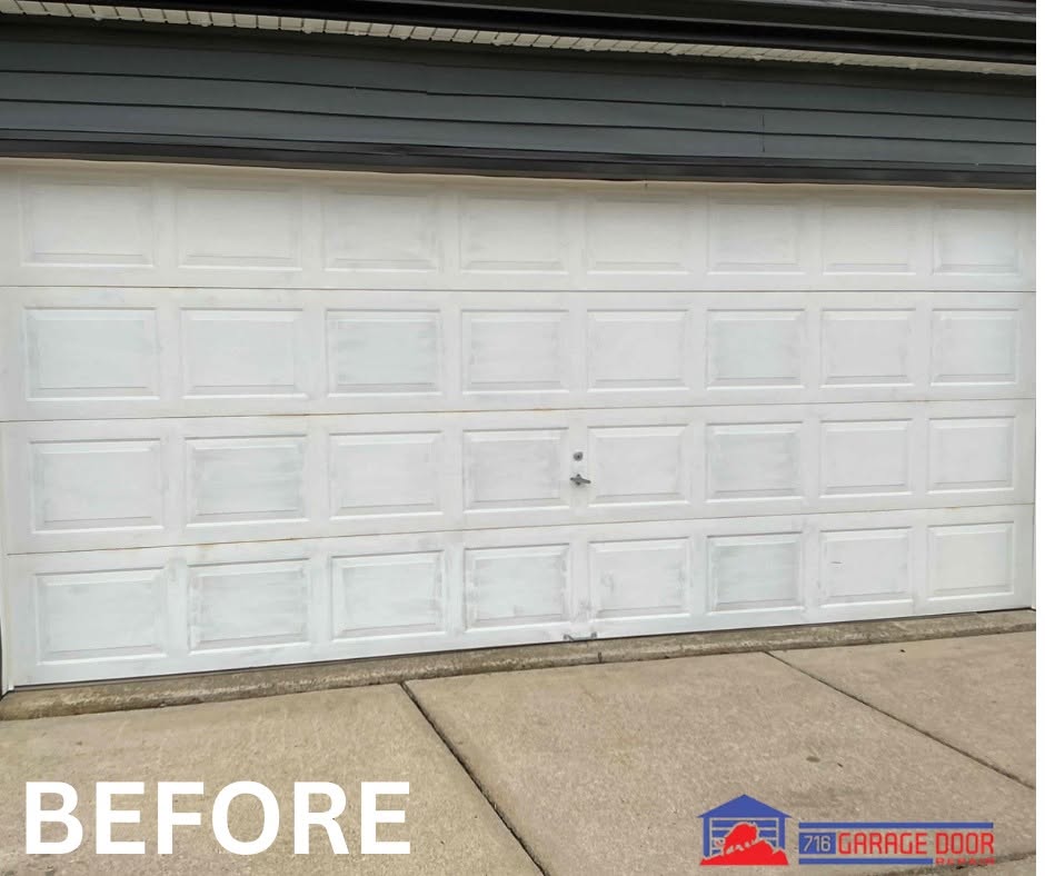 Before Wide Garage Door Replacement